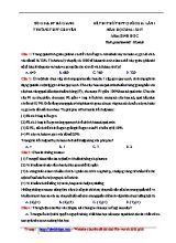 Đề thi chọn học sinh giỏi cấp tỉnh Sinh học 12 lần 1 - Năm học 2016-2017 - Sở GD & ĐT chuyên Hà Giang